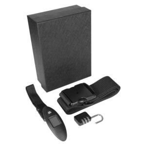 Reiseset mit Waage und Schloss für Ihr Marketing