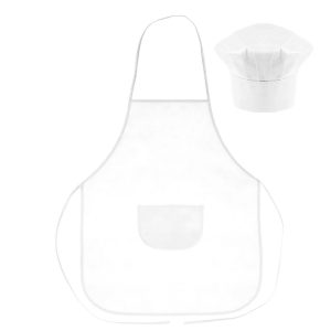 Küchen-Schürze mit Kochmütze in Kinder-Größe für Ihr Marketing